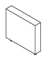 Перегородка низкая 850х160х795 (искусственная кожа) / SP001/2