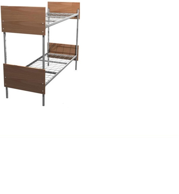 Кровать металлическая	 двухярусная(спинки ЛДСП)	 КР02-2  1900х800