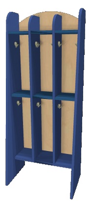 Шкаф для полотенец напольный 498х300х1250 мм трехсекционный / ц-2/3