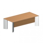 Стол руководителя с защитной панелью 2200x1000x730 / KN0011